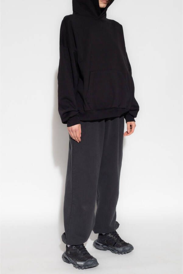 Balenciaga Comfortabele Zwarte Katoenen Hoodie Zwart Dames