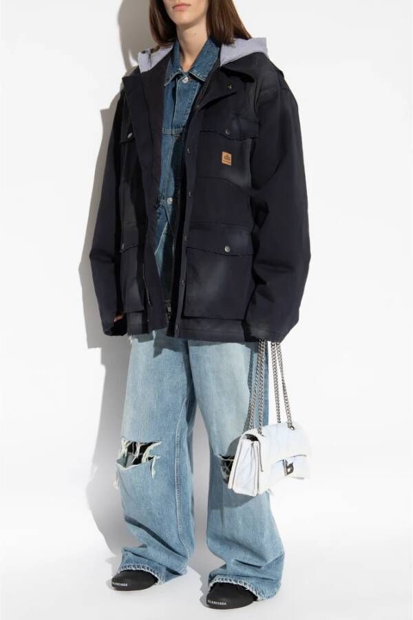 Balenciaga Jack met vintage-effect Blauw Heren