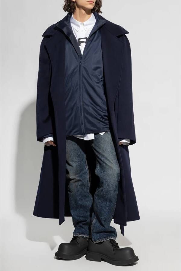 Balenciaga Cashmere coat Blauw Heren