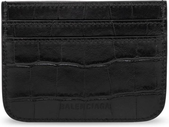 Balenciaga Leren kaarthouder Zwart Dames