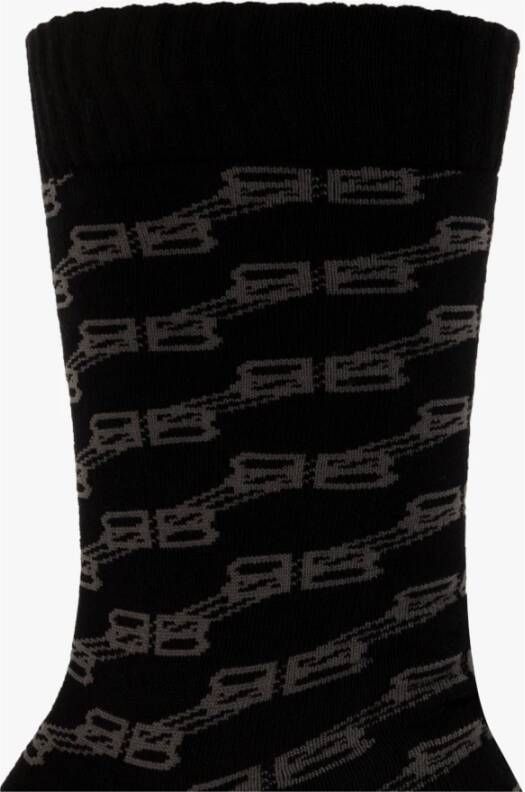 Balenciaga Monogrammed socks Zwart Heren