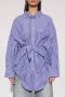 Balenciaga Oversized Shirt met Blauw en Wit Streepmotief Blauw Dames - Thumbnail 2