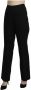 Bencivenga Elegante Hoge Taille Zwarte Rechte Broek Black Dames - Thumbnail 2