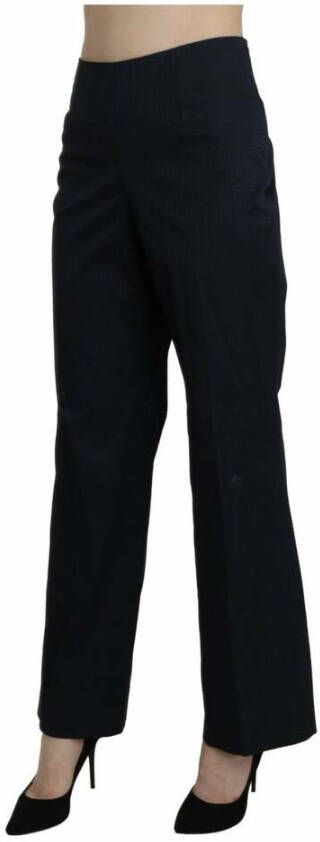 Balenciaga Marineblauwe hoge taille rechte jurk broek Blauw Dames