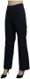 Bencivenga Marineblauwe Hoge Taille Rechte Katoenen Broek Blue Dames - Thumbnail 2