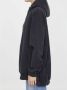 Balenciaga Zwarte Loopback Hoodie met Zilveren Achterlogo Gray Dames - Thumbnail 2
