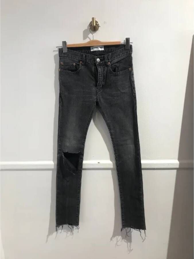 Balenciaga Vintage Pre-owned Cotton jeans Zwart Dames