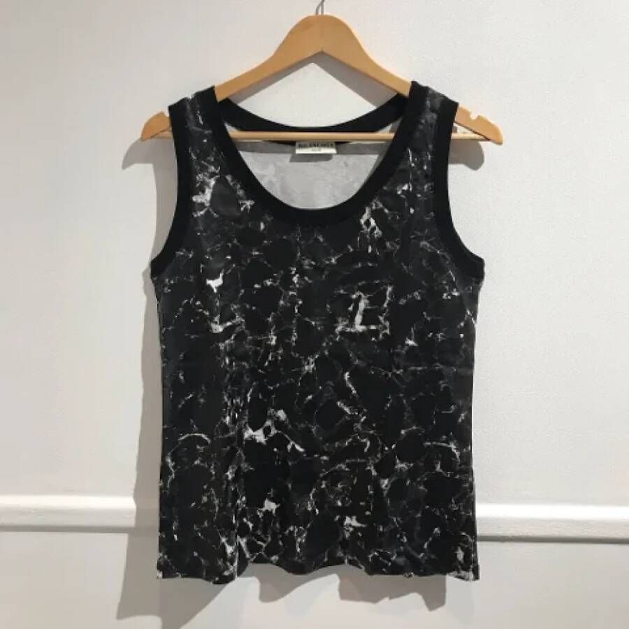 Balenciaga Vintage Pre-owned Cotton tops Zwart Dames