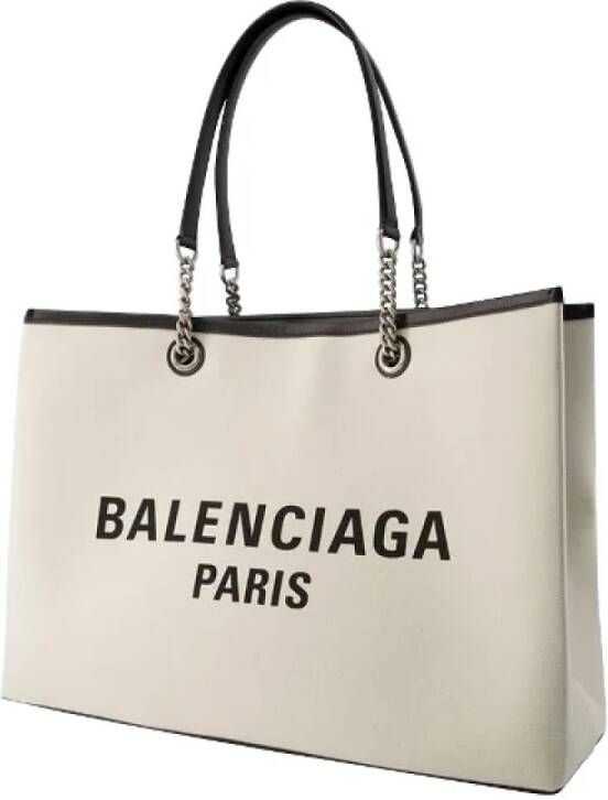 Balenciaga Vintage Pre-owned Fabric balenciaga-bags Beige Dames