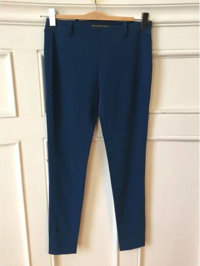 Balenciaga Vintage Pre-owned Fabric bottoms Blauw Dames