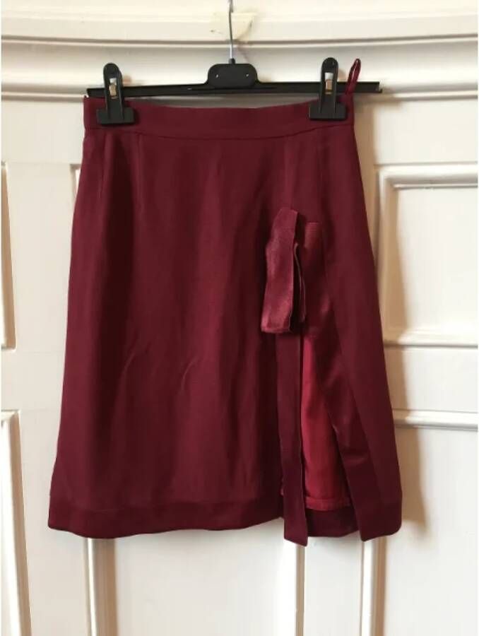 Balenciaga Vintage Pre-owned Fabric bottoms Rood Dames