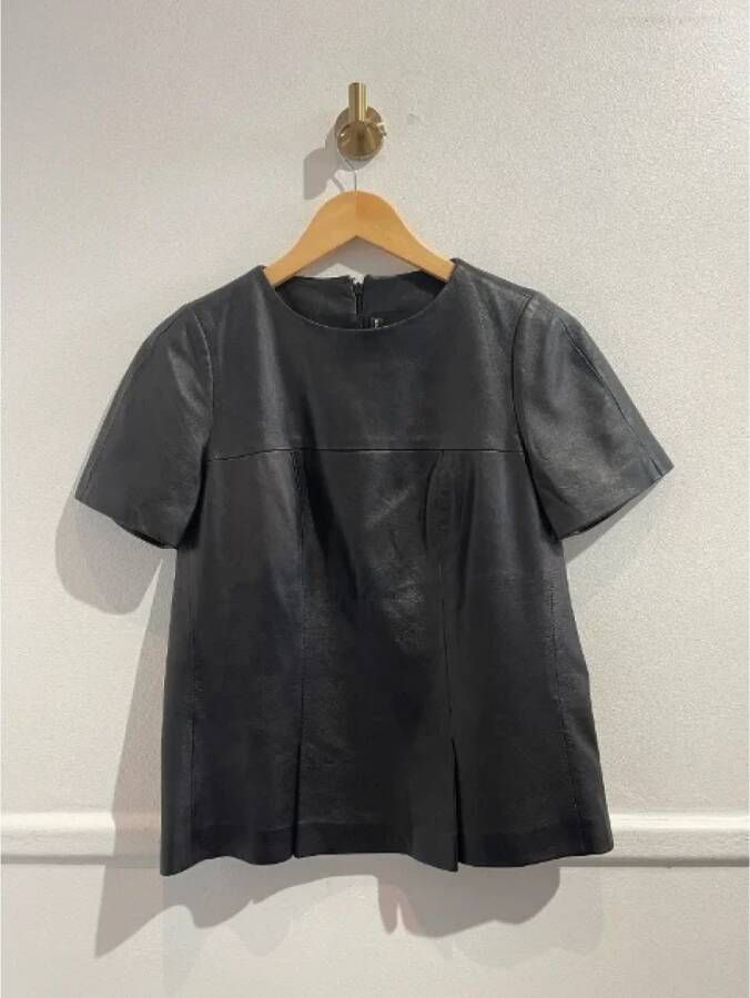 Balenciaga Vintage Pre-owned Leather tops Zwart Dames