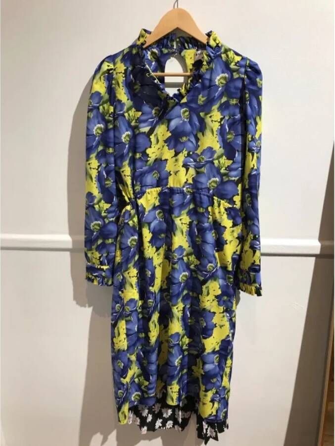 Balenciaga Vintage Pre-owned Polyester dresses Blauw Dames