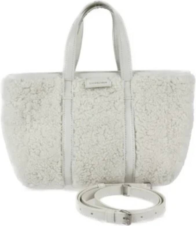 Balenciaga Vintage Pre-owned Wool balenciaga-bags Wit Dames