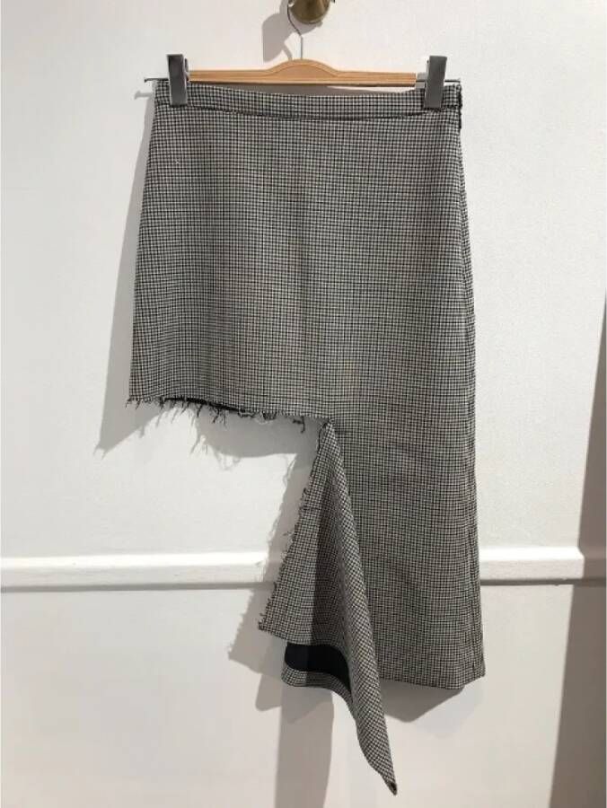 Balenciaga Vintage Pre-owned Wool bottoms Zwart Dames