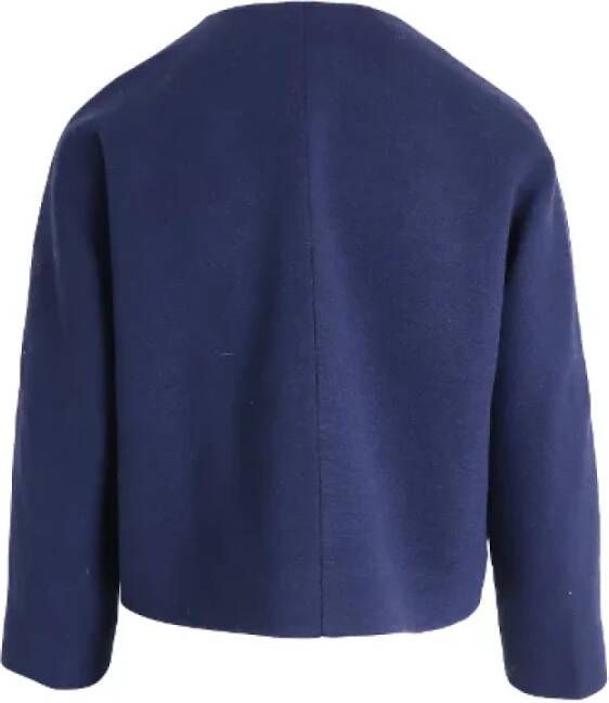 Balenciaga Vintage Pre-owned Wool outerwear Blauw Dames