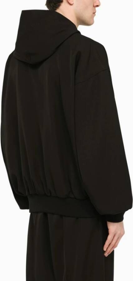 Balenciaga Zwarte zip-up hoodie voor casual gelegenheden Zwart Heren