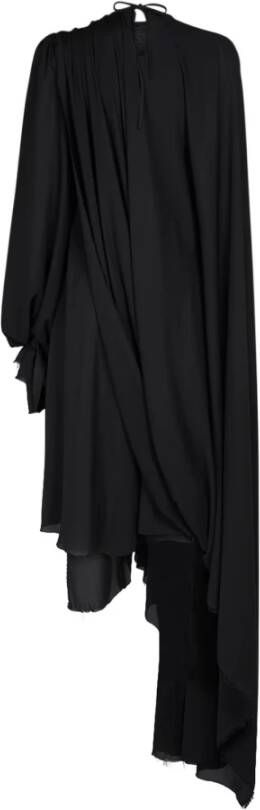 Balenciaga Zwarte Asymmetrische Jurk met Ritssluiting Zwart Dames