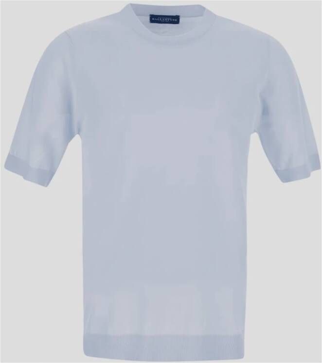 Ballantyne Knit Crew Neck T-Shirt Blauw Heren
