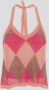 Ballantyne V-Neck Knit Tank Top Roze Dames - Thumbnail 2