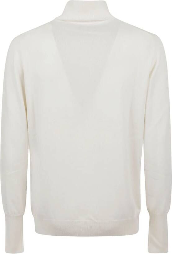 Ballantyne Witte Butter T Neck Pullover Wit Heren