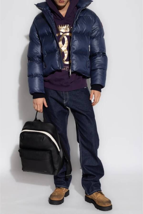 Bally Hoodie met logo Paars Heren