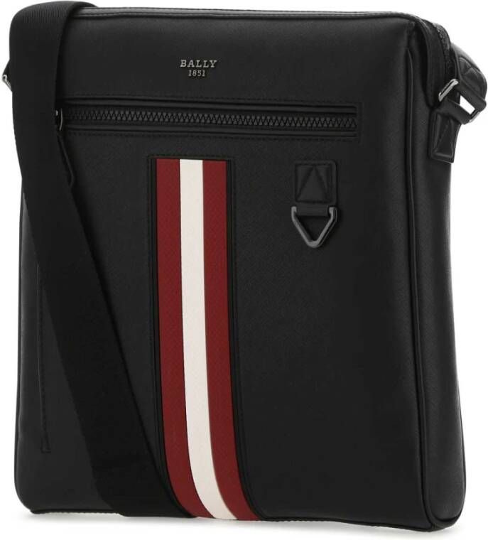 Bally Stijlvolle Zwarte Leren Crossbody Tas Zwart Heren