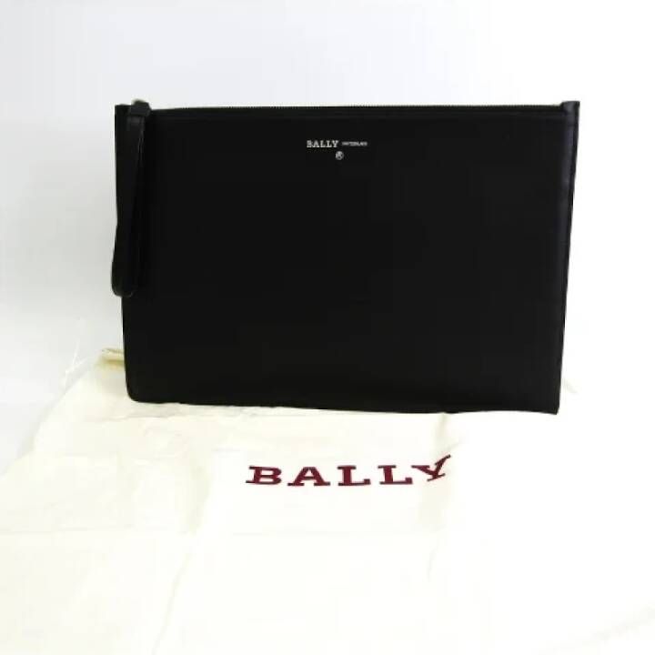 Bally Pre-owned Leather clutches Zwart Dames