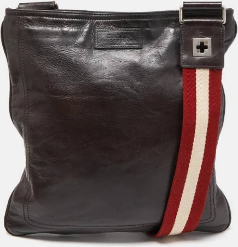 Bally Pre-owned Leather crossbody-bags Bruin Dames