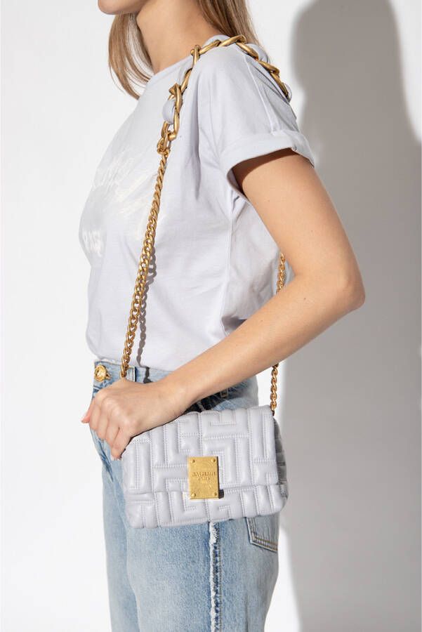 Balmain Mini 1945 Cross Body Tas Grijs Dames