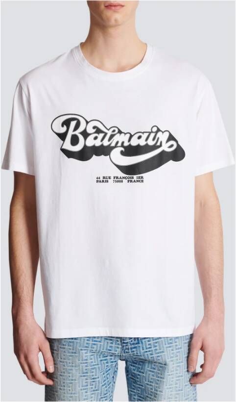 Balmain '70s T-shirt Wit Heren