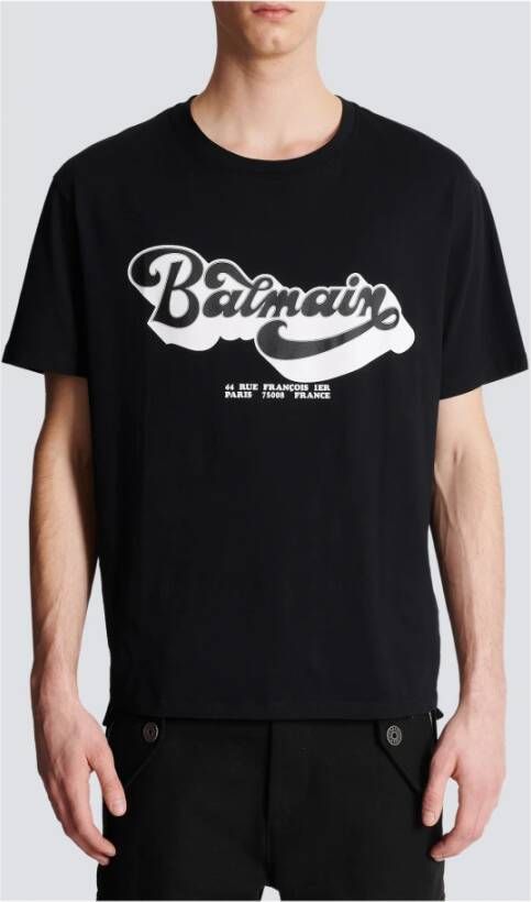 Balmain '70s T-shirt Zwart Heren