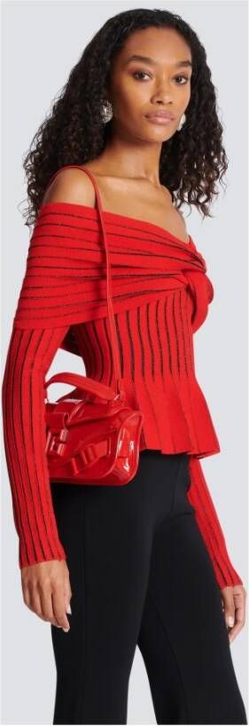 Balmain Blaze Pouch in patent leather Rood Dames
