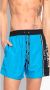 Balmain Heren Boxer Stijl Zwembroek Blauw Heren - Thumbnail 3