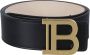 Balmain Zwarte B-Belt van glad kalfsleer met gouden monogramgesp Zwart Dames - Thumbnail 4