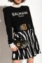 Balmain Zwarte Leren Foldover Tas met Gouden Metalen Hardware Black Dames - Thumbnail 8