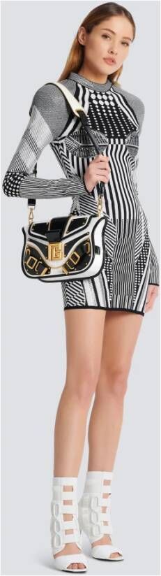 Balmain Blaze tas van glad tweedelig leer Zwart Dames