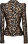 Balmain Slim-fit jacket in leopard jacquard Brown Dames - Thumbnail 7