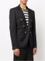 Balmain Wool blazer with double-breasted silver-tone buttoned fastening Zwart Heren - Thumbnail 3
