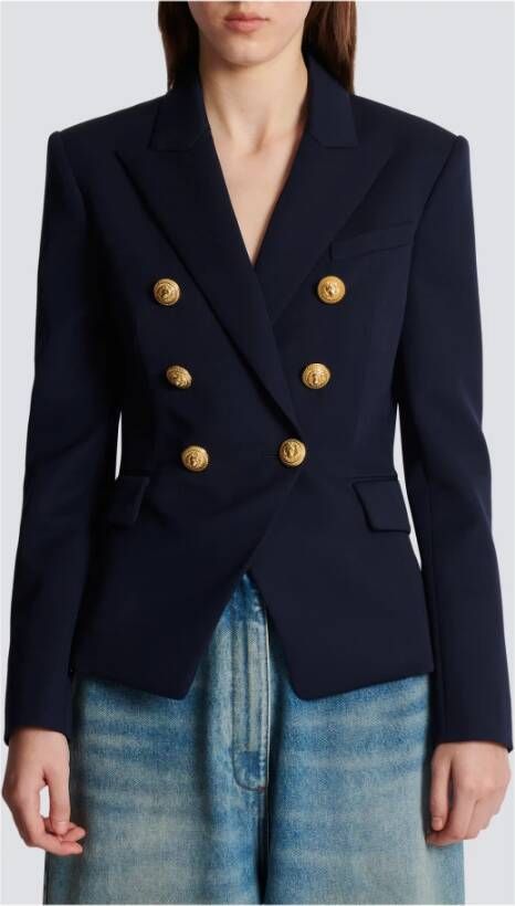 Balmain Blazer met dubbele rij knopen Blauw - Foto 4