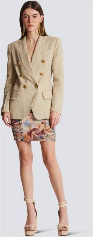 Balmain Blazer met dubbele rij knopen Beige - Foto 6