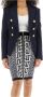 Balmain Dubbelrijige Wollen Blazer Blauw Dames - Thumbnail 2