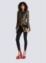 Balmain Slim-fit jacket in leopard jacquard Brown Dames - Thumbnail 6