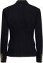Balmain Denim Double-Breasted Blazer Zwart Dames - Thumbnail 2