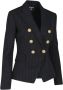 Balmain Luxe dubbelrijige blazer met lurex-details Black Dames - Thumbnail 4