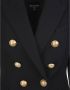 Balmain Jersey Blazer with Gold-tone Double-breasted Buttoned Fastening Zwart Dames - Thumbnail 8