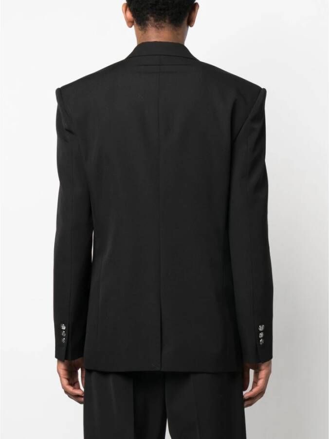 Balmain Op maat gemaakte oversized zwarte blazer Zwart Heren