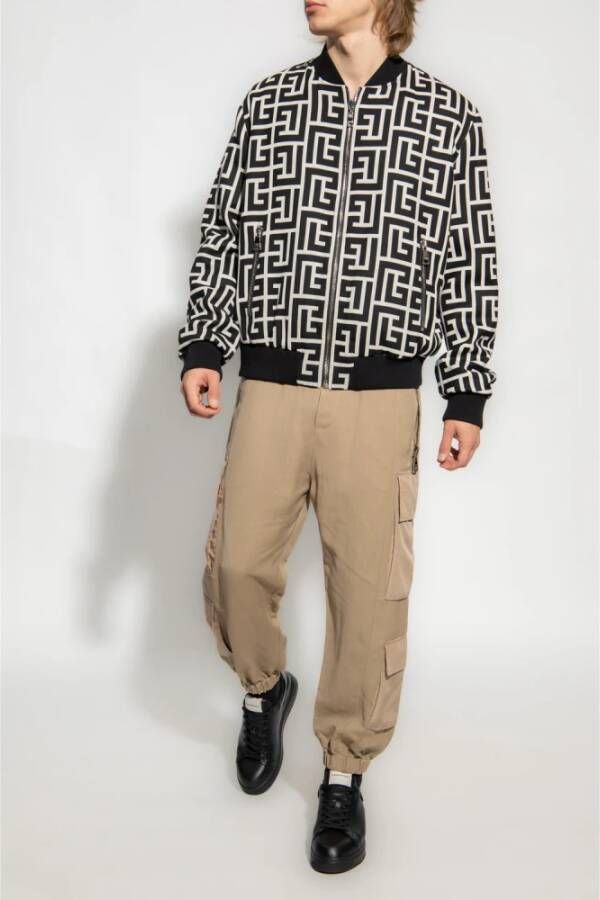 Balmain Wijde broek Beige Heren