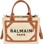 Balmain B-Army small canvas shopping bag with leather inserts Bruin Dames - Thumbnail 5