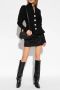 Balmain Geribbelde gebreide peplum cardigan Black Dames - Thumbnail 4